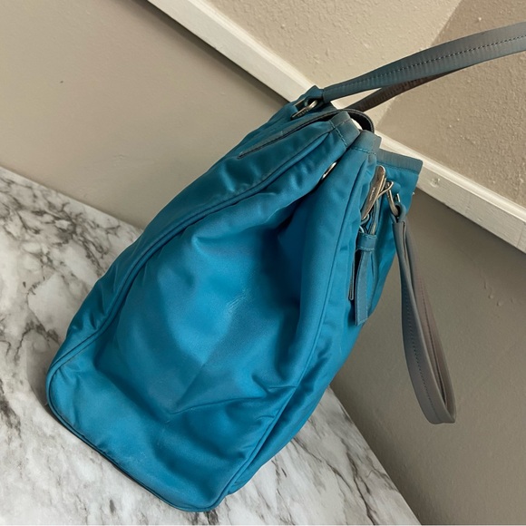 Prada Tessuto Blue Nylon Purse Tote Bag Authentic BR2506 - Picture 5 of 16